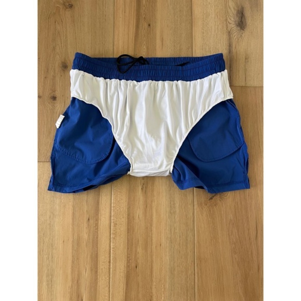 Mens Athletic Swim Trunks Bundle Blue Olive Burgundy Quick Dry Shorts Set L - Picture 5 of 8